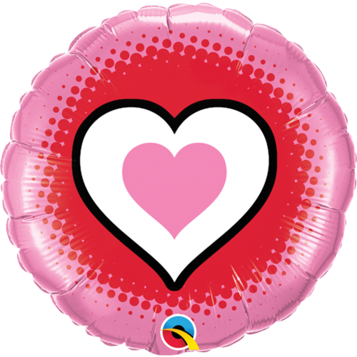 45cm Round Foil Only Hearts #78545 - Each (Pkgd.) TEMPORARILY UNAVAILABLE