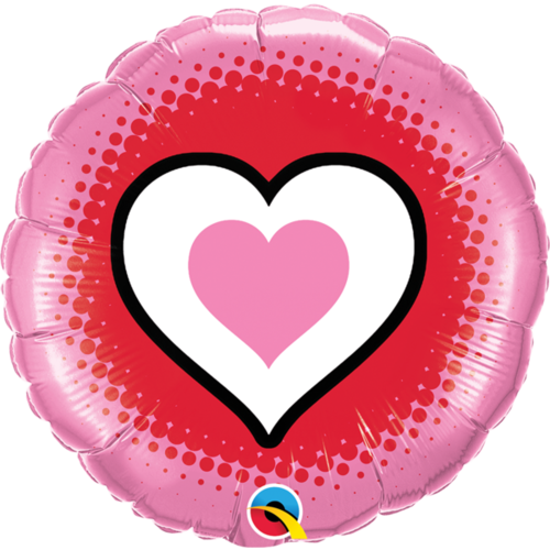 45cm Round Foil Only Hearts #78545 - Each (Pkgd.) TEMPORARILY UNAVAILABLE