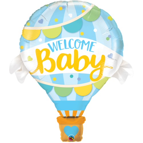 105cm Shape Foil Welcome Baby Blue Balloon SW #78654 - Each (Pkgd.) 