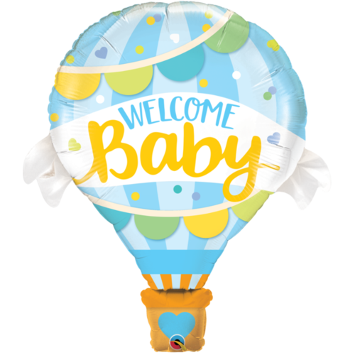 105cm Shape Foil Welcome Baby Blue Balloon SW #78654 - Each (Pkgd.) TEMPORARILY UNAVAILABLE