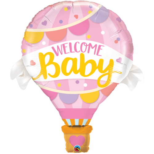 105cm Shape Foil Welcome Baby Pink Balloon SW #78656 - Each (Pkgd.) 