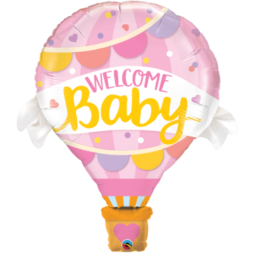 105cm Shape Foil Welcome Baby Pink Balloon SW #78656 - Each (Pkgd.) 