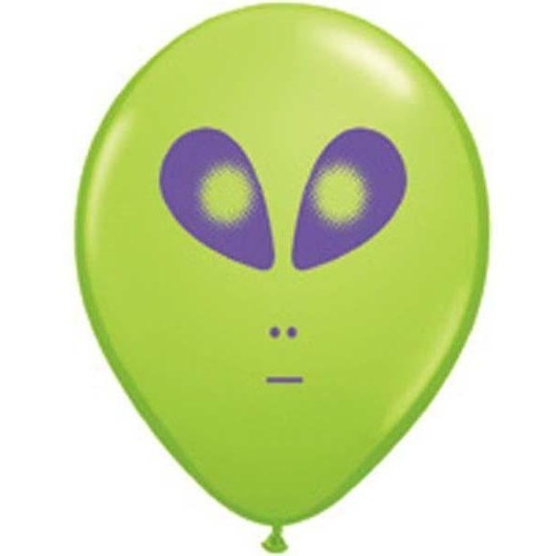 12cm Round Lime Green Space Alien #79711 - Pack of 100 