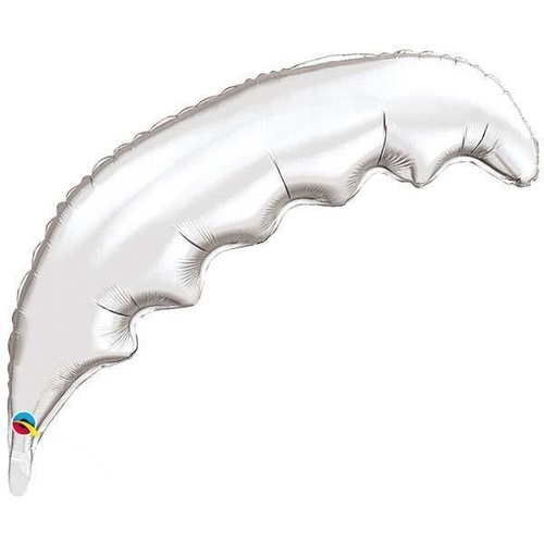 DISC 90cm Palm Frond Silver Plain Foil #80255 - Each (Unpkgd.) SPECIAL ORDER ITEM