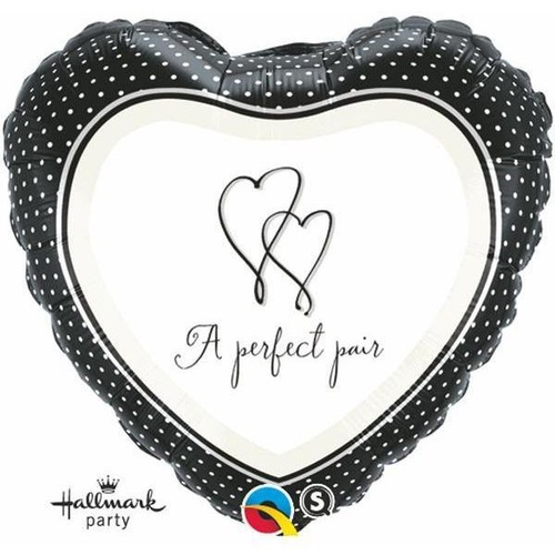 45cm Heart Foil A Perfect Pair #81823 - Each (Pkgd.) TEMPORARILY UNAVAILABLE