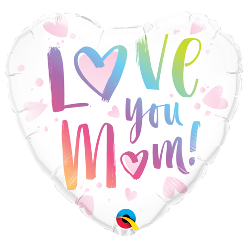 45cm Heart Love You Mum! Foil Balloon #82256 - Each (Pkgd.)