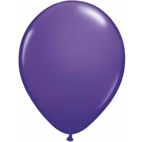 12cm Round Purple Violet Qualatex Plain Latex #82697 - Pack of 100 