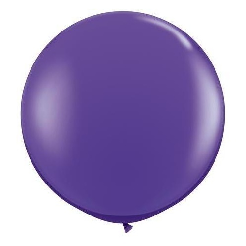 90cm Round Purple Violet Qualatex Plain Latex #82785 - Pack of 2