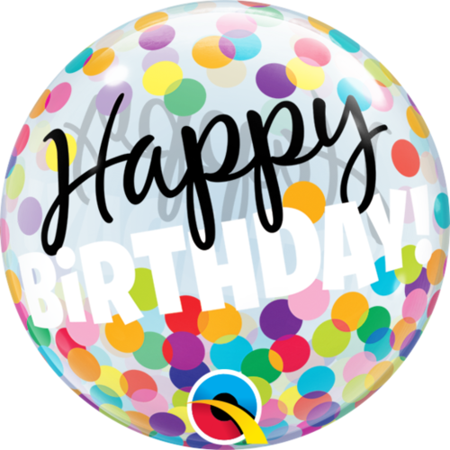 DISC Air Bubbles Happy Birthday! Colorful Dots #83270 - 10ct