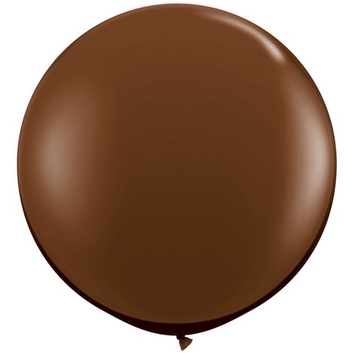 90cm Round Chocolate Brown Qualatex Plain Latex #83660 - Pack of 2 