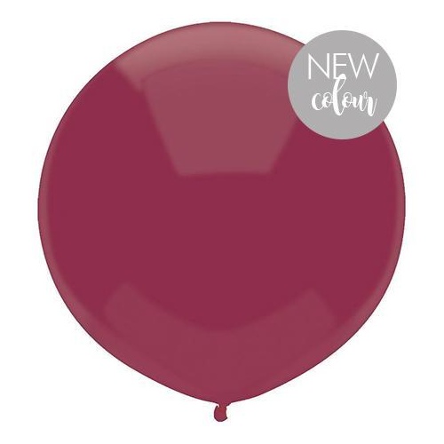 43cm Round Deep Burgundy Outdoor Balloon #84287 - Pack of 50 