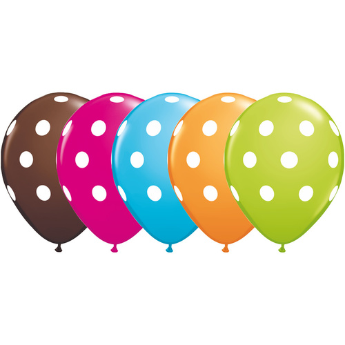 28cm Round Special Assorted Big Polka Dots #84651 - Pack of 50 SPECIAL ORDER ITEM
