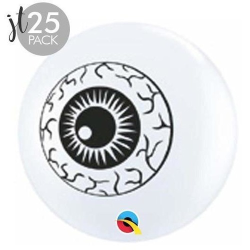 12cm Round White Eyeball Topprint #8489525 - Pack of 25 TEMPORARILY UNAVAILABLE