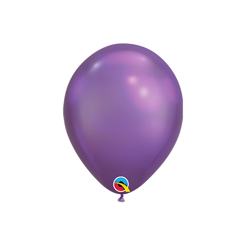 18cm Round Chrome Purple Qualatex Plain Latex #85155 - Pack of 100 