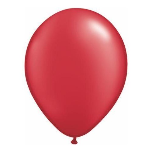 40cm Round Pearl Ruby Red Qualatex Plain Latex #87176 - Pack of 50 TEMPORARILY UNAVAILABLE