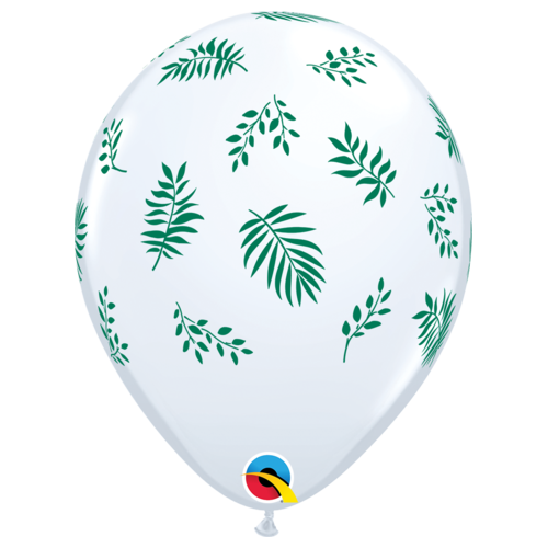 28cm Round White Tropical Greenery #87901 - Pack of 50 