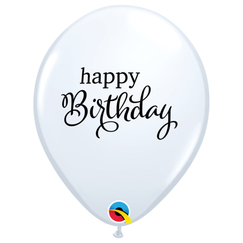 28cm Round White Simply Happy Birthday #88203 - Pack of 50 TEMPORARILY UNAVAILABLE