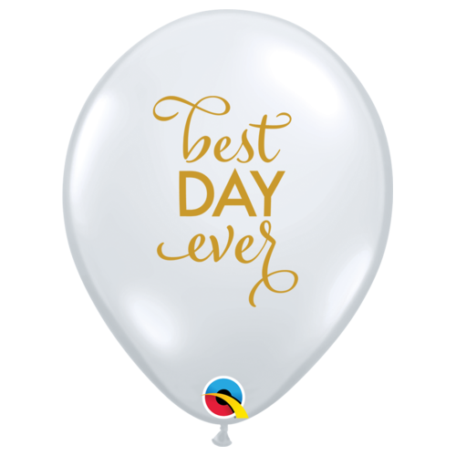 28cm Round Diamond Clear Simply Best Day Ever #8820525 - Pack of 25 TEMPORARILY UNAVAILABLE