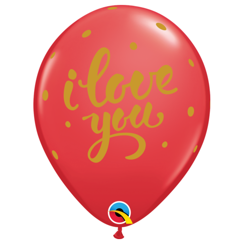 28cm Round Red I Love You Bold Script #88213 - Pack of 50