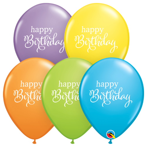 28cm Round Bright Pastel Assorted Simply Happy Birthday #88279 - Pack of 50 TEMPORARILY UNAVAILABLE