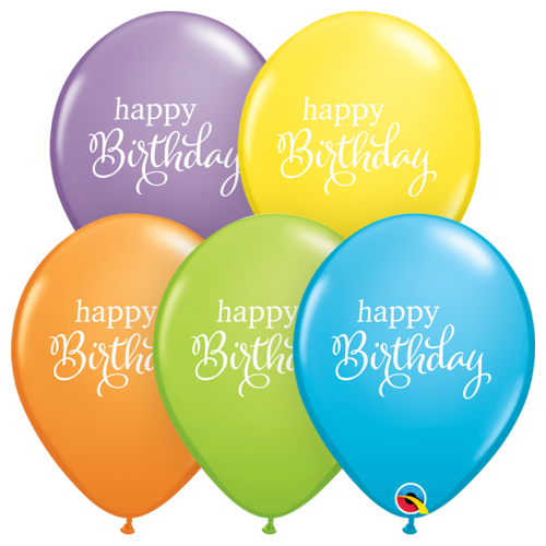 28cm Round Bright Pastel Assorted Simply Happy Birthday #8827925 - Pack of 25 TEMPORARILY UNAVAILABLE