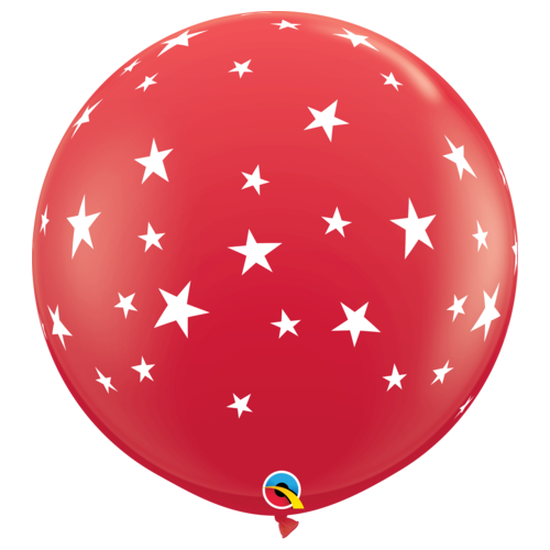 90cm Round Red Contempo Stars-A-Round #88281 - Pack of 2 SPECIAL ORDER
