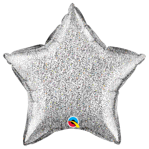 50cm Star Foil Glittergraphic Silver #88859 - Each (Pkgd.)