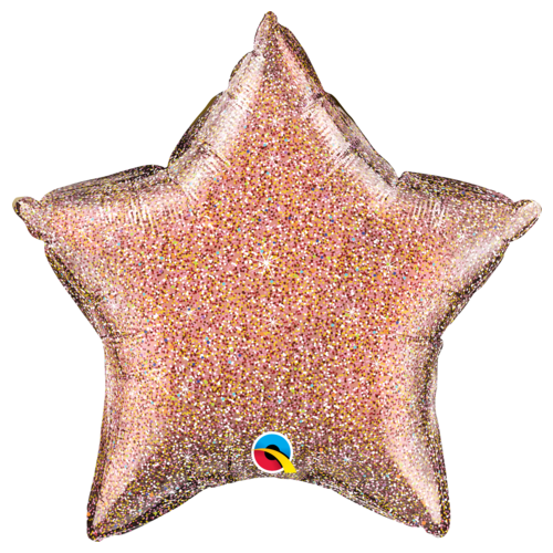 50cm Star Foil Glittergraphic Rose Gold #88949 - Each (Pkgd.)