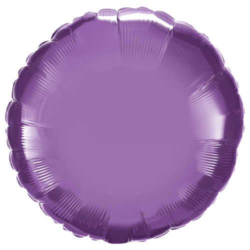 45cm Round Chrome Purple Plain Foil #89539 - Each (Unpkgd.)