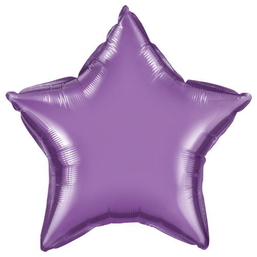 DISC 50cm Star Chrome Purple Plain Foil #89669 - Each (Unpkgd.)