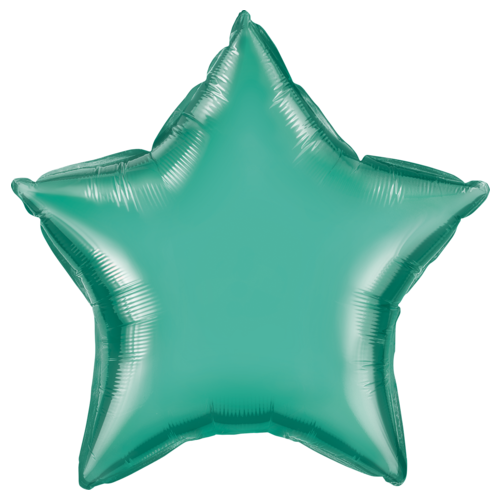 DISC 50cm Star Chrome Green Plain Foil #89721 - Each (Unpkgd.)