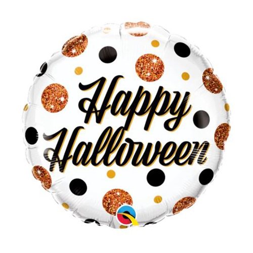 45cm Halloween Sparkly Dots Foil Balloon #89806 - Each (Pkgd.)