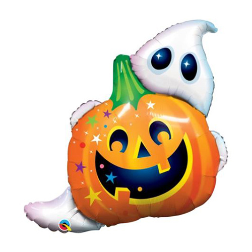 DISC Shape Foil Halloween Jack N' Ghost 83cm #89964 - Each (pkgd.)