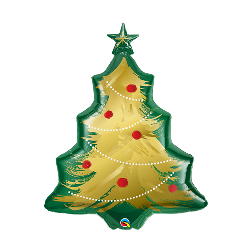 Shape Christmas Tree Brushed Gold 100cm Foil Balloon #89972 - Each (Pkgd.)