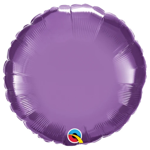 45cm Round Chrome Purple Plain Foil #90025 - Each (Pkgd.)