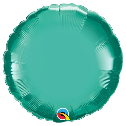 45cm Round Chrome Green Plain Foil #90033 - Each (Pkgd.)
