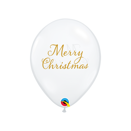 28cm Christmas Simply Merry Christmas Diamond Clear Latex Balloons #9022525 - Pack of 25 