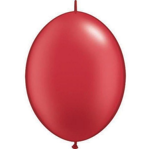 15cm Quick Link Pearl Ruby Red Qualatex Quick Link Balloons #90476 - Pack of 50 SPECIAL ORDER ITEM
