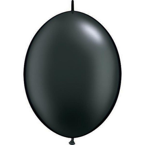 15cm Quick Link Pearl Onyx Black Qualatex Quick Link Balloons #90538 - Pack of 50 SPECIAL ORDER ITEM - TEMPORARILY UNAVAILABLE