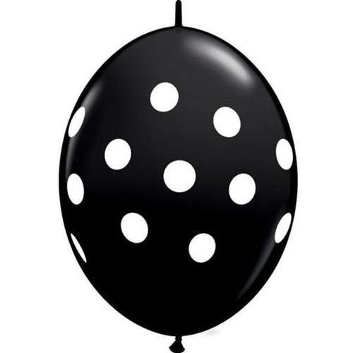 30cm Quick Link Onyx Black Big Polka Dots #90561 - Pack of 50 SPECIAL ORDER ITEM