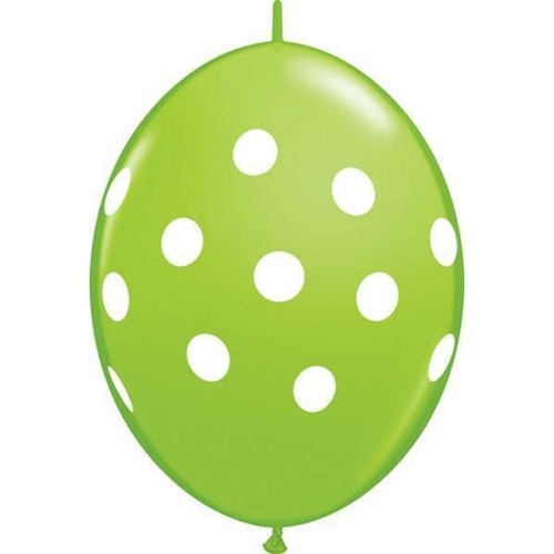 30cm Quick Link Lime Green Big Polka Dots #90562 - Pack of 50 SPECIAL ORDER ITEM