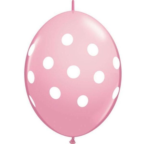 30cm Quick Link Pink Big Polka Dots #90563 - Pack of 50 SPECIAL ORDER ITEM