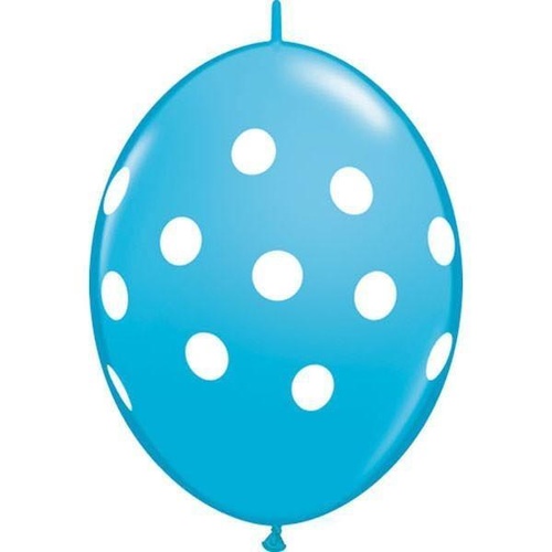 30cm Quick Link Robin's Egg Big Polka Dots #90566 - Pack of 50 SPECIAL ORDER ITEM