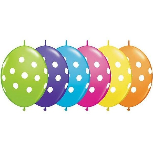 30cm Quick Link Tropical Assorted Big Polka Dots #90567 - Pack of 50 TEMPORARILY UNAVAILABLE