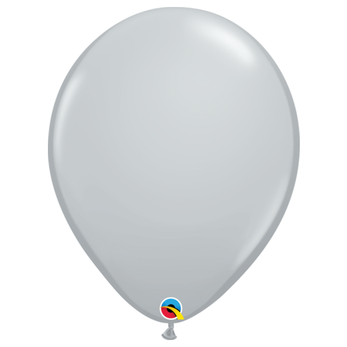 40cm Round Gray Qualatex Plain Latex #92289 - Pack of 50 