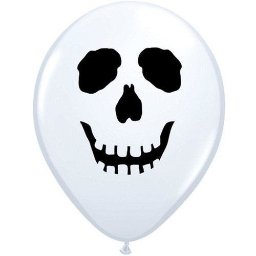 12cm Round White Skull Face #96597 - Pack of 100 TEMPORARILY UNAVAILABLE