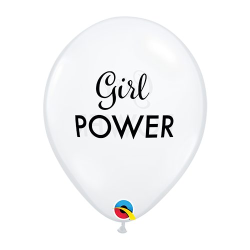 28cm Love Simply Girl Power Diamond Clear Latex Balloons #97142 - Pack of 50 SPECIAL ORDER ITEM