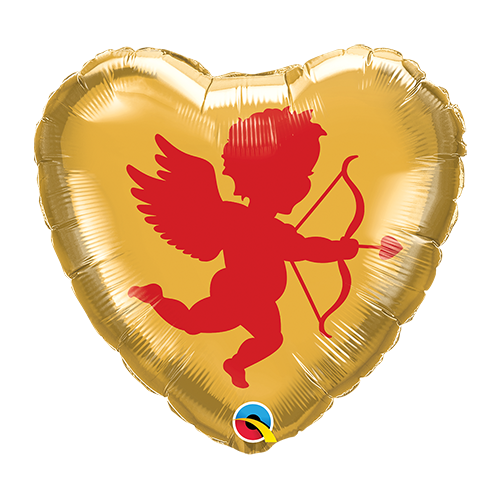 45cm Love Heart Cupid Foil Balloon #97152 - Each (Pkgd.)