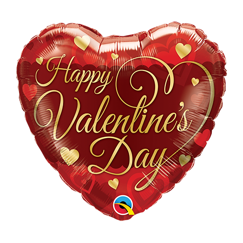 45cm Valentine's Classic Script Foil Balloon #97159 - Each (Pkgd.)