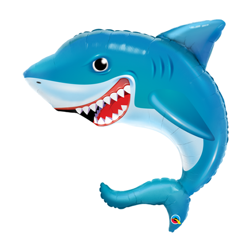 90cm Animal Smilin' Shark Foil Balloon #97525 - Each (pkgd.)